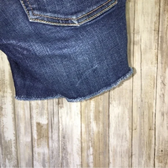 American Eagle Dark Wash Denim Cutoff Shorts - Picture 3 of 6